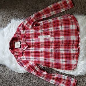 NWT Kohl's button down plaid shirt size Large!